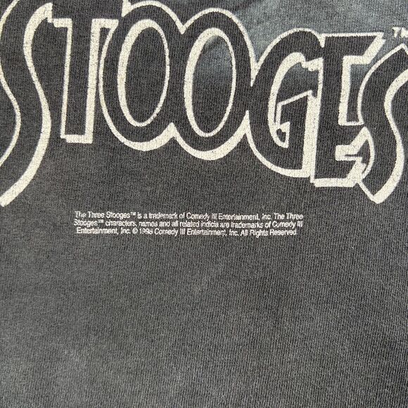 Vintage 90s The Three Stooges Shirt Men’s‎ XL Black Short Sleeve Tee - Picture 6 of 16
